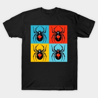 Pop Black Widow Spider - Cool Spider T-Shirt